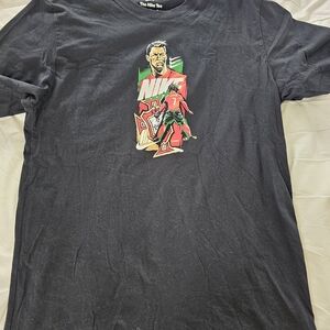 Nike Christiano Rinaldo Black and Red Graphic Men's‎ Tee Size M